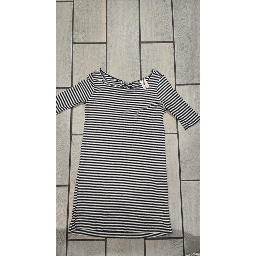 We The Free Free People Striped Mini Dress Navy White Open Twist Back Cotton S